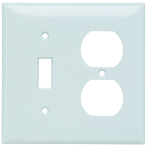 combination wall plate for switch and outlet