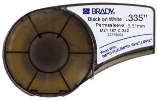 110924 - Heat Shrink Labels, 0.187" Dia X 7', BK/WH - Brady