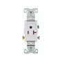 1877W - Recp Single 20A 125V 2P3W Swire WH - Eaton Wiring Devices