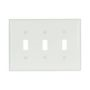 2041W - Wallplate 3G Toggle Thermoset Mid WH - Eaton Wiring Devices