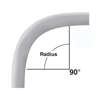 212ELL9036 - 2 1/2" SCH40 90D 36"R PVC Elbow Be - PVC & Accessories