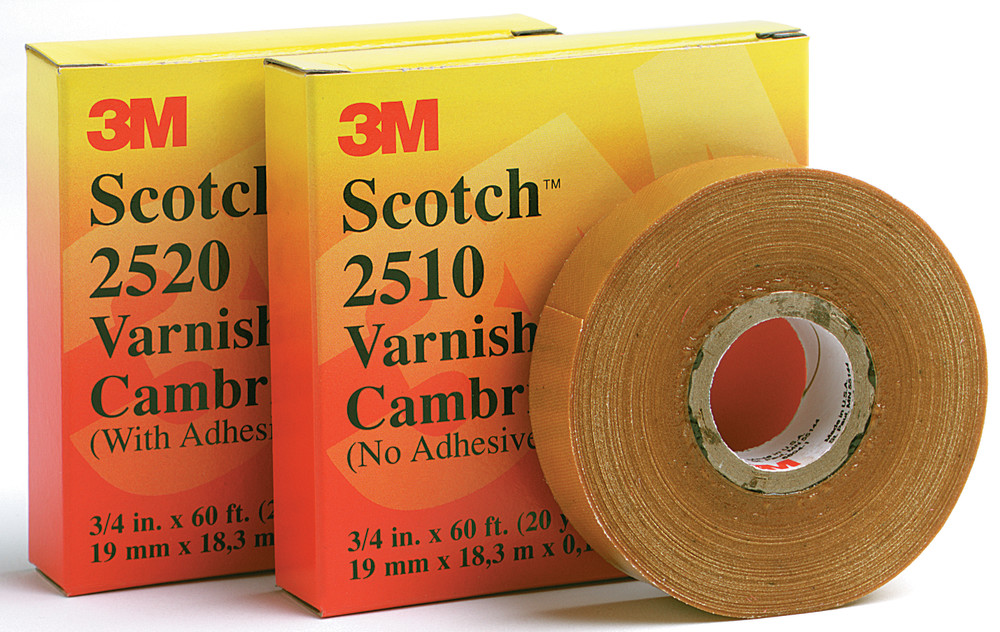 2510 - Scotch Varnished Cambric Tape, 3/4" X 60YD, Yl - Scotch