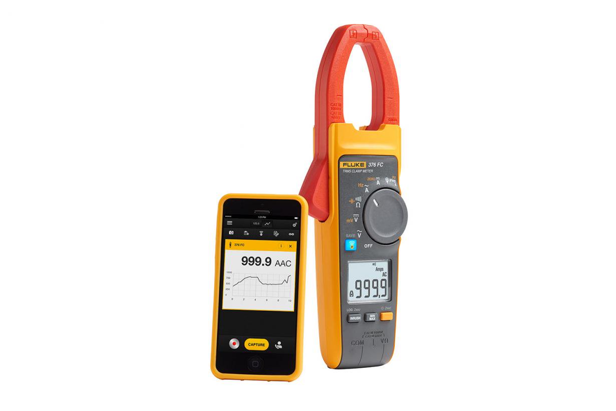 Clamp meter for wireless voltage tester