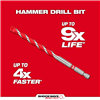 48209006 - 3/16" X 4" X 6" Shockwave Carbide Hammer Drill Bit - Milwaukee Electric Tool