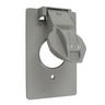 51550 - 1G Vertical WP Cover 1.406 Diameter - Gray - Bell