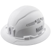 60401 - Hard Hat, Vented, Full Brim Style, White - Klein Tools