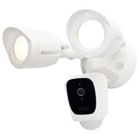 65900 - 20W 2 Head Security Light W/Camera 1900LM - White - Nuvo