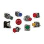 E34GDB97LED241X - 2P Ill MT Push/Pull Red "E-Stop"- FV 24V Led - Ox,  - Eaton