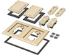 FLBC8520LA - 2G NM LT Almd Floor Box Kit - Arlington Industries