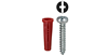 K6C0 - #10 Red Conical Anchor Kit W/PH Combo Drive Screws - LH Dottie