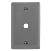 NP11GY - Wallplate, 1-G, .406" Opng, Box MT, Gy - Hubbell Wiring Devices