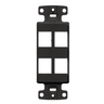 NS614BK - Plate, Decorator Keystone Frame, 4PORT, BK - Premise Wiring