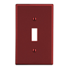 P1R - Wallplate, 1-G, Tog, Red - Wiring Device-Kellems