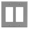 P262GY - Wallplate, 2-G, 2) Dec, G - Wiring Device-Kellems