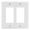 P262W - Wallplate, 2-G, 2) Dec, WH - Hubbell Wiring Devices