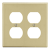 P82I - Wallplate, 2-G, 2) Dup, Iv - Hubbell Wiring Devices