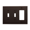 PJ226B - Wallplate 3G 2TOGGLE/Deco Poly Mid BR - Eaton