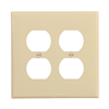 PJ82V - Wallplate 2G Duplex Poly Mid Iv - Eaton Wiring Devices