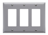 TP263GRY - Trademaster Plate 3G 3 Decor Gry - Legrand-Pass & Seymour