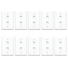 WP3302WH10 - 10PK Jumbo Wall Plate, 2-Port, WH - Legrand-On-Q