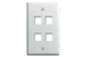WP3404WH - 1G Wall Plate 4-Port WH (M10) - Pass & Seymour/Legrand