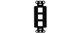 WP3413BK - Decor Outlet Strap 3 Port BK (M10) - Legrand-On-Q